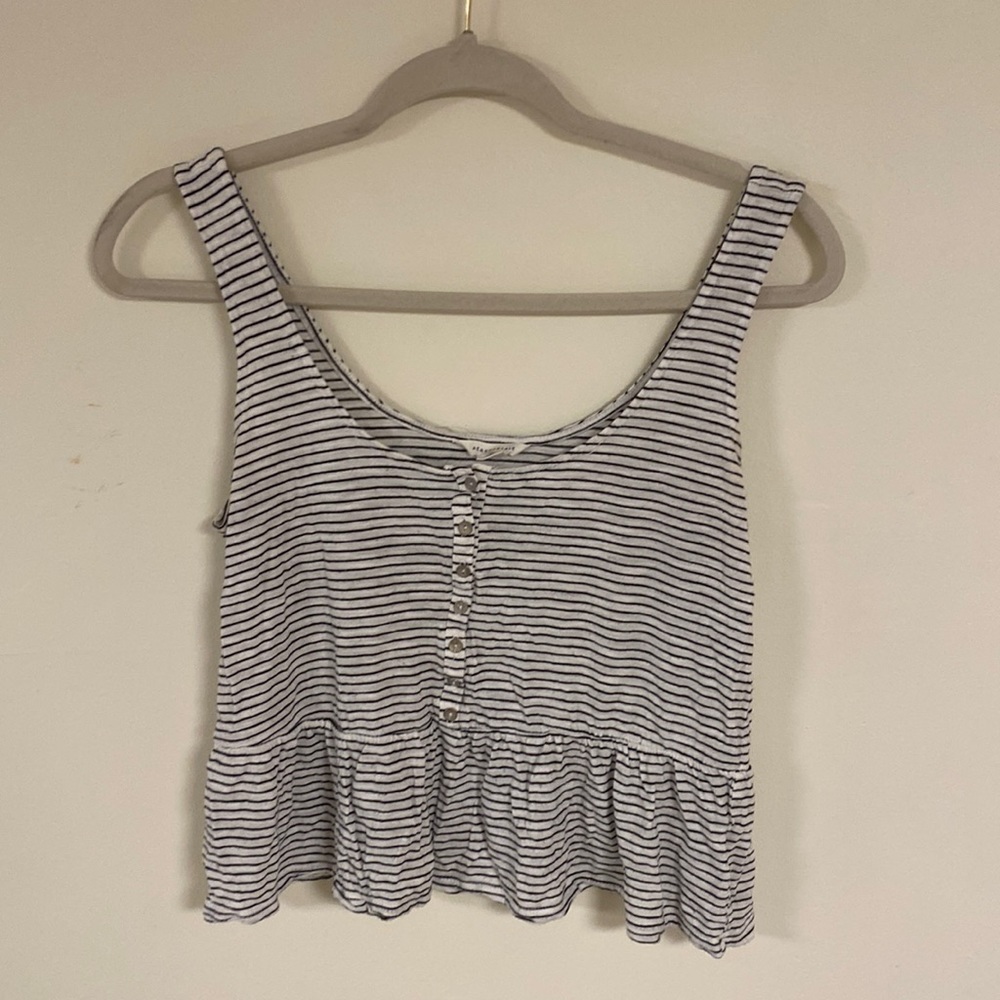 Striped loose tank top